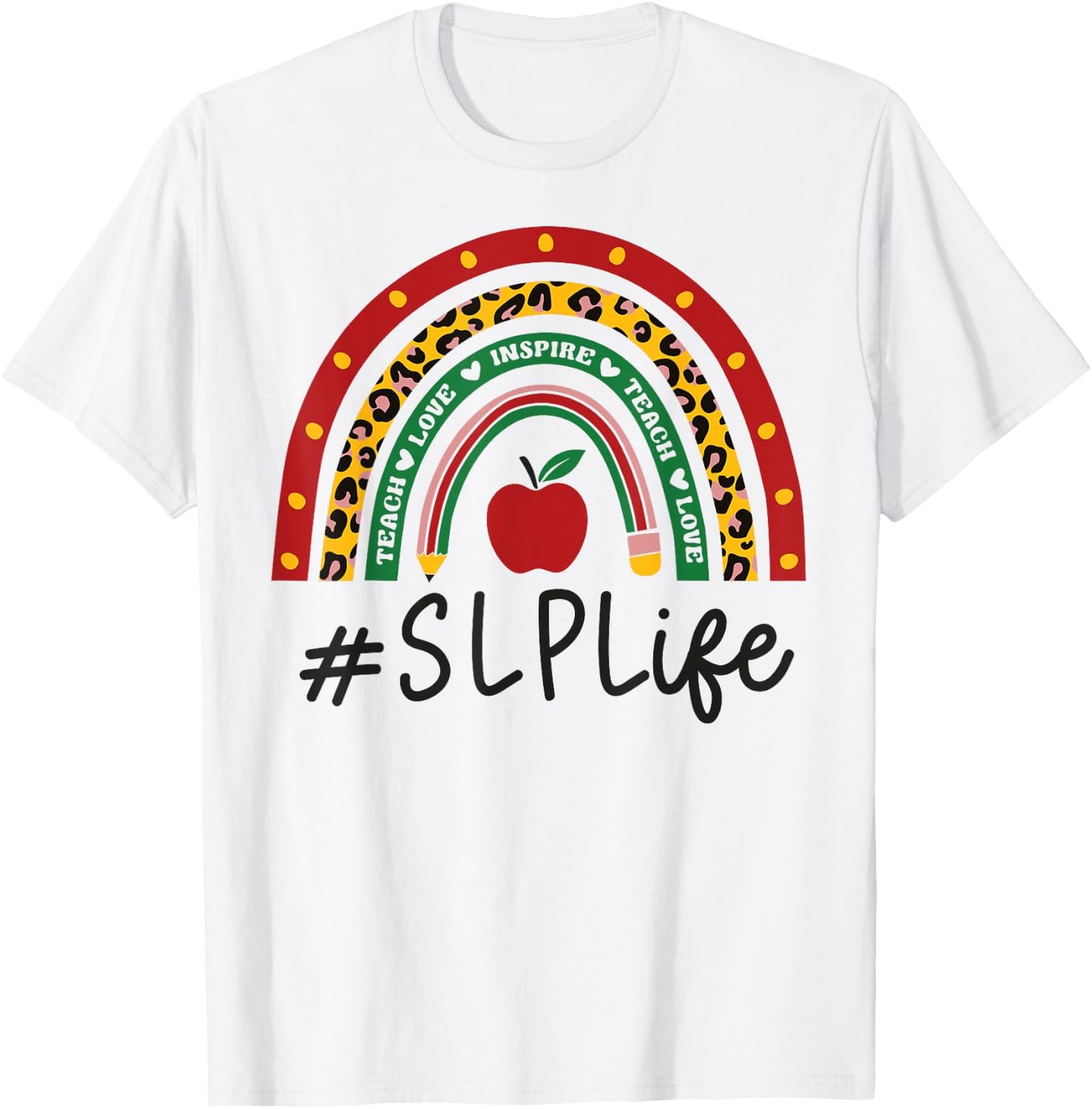 SLP Rainbow Appreciation Day Hello Back To School T-Shirt - T-Shirt | White