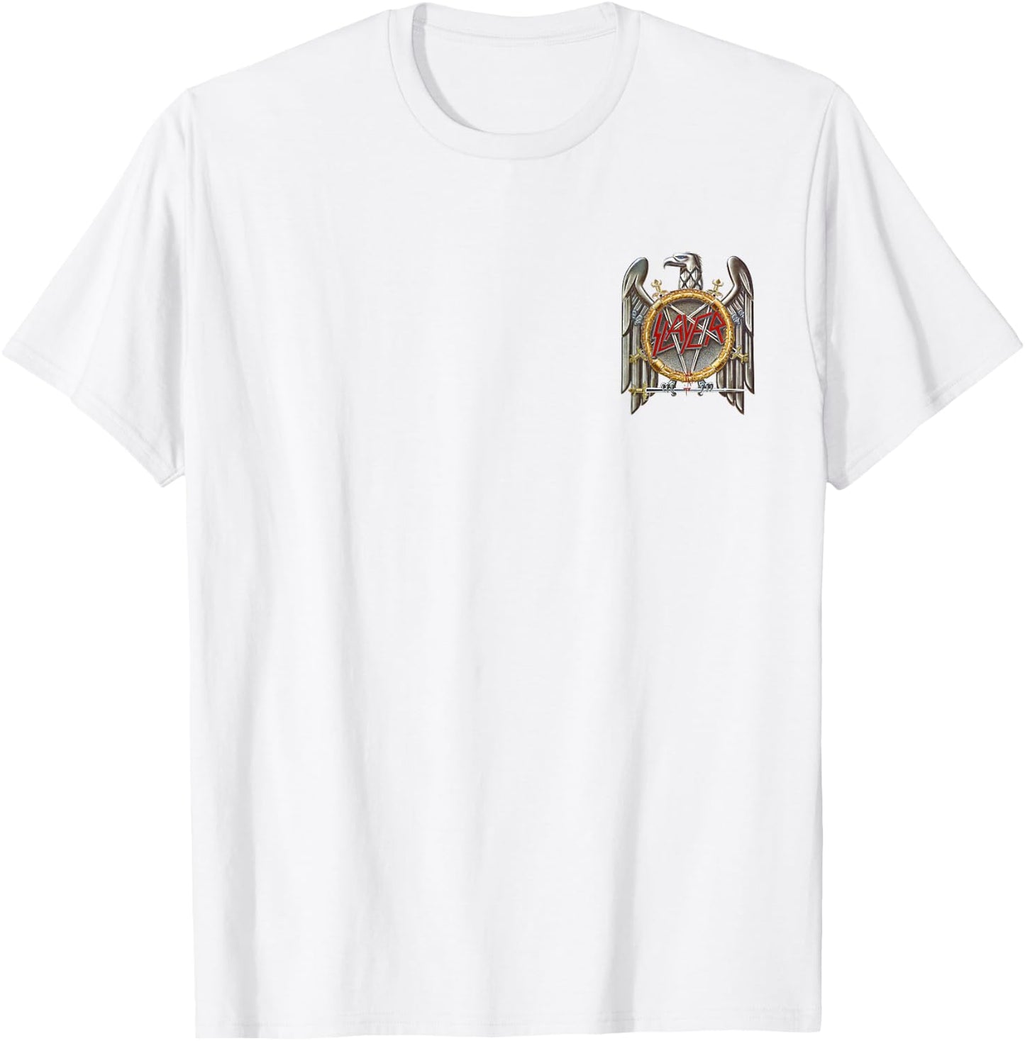 Slayer - Eagle Small Logo White T-Shirt - T-Shirt | White