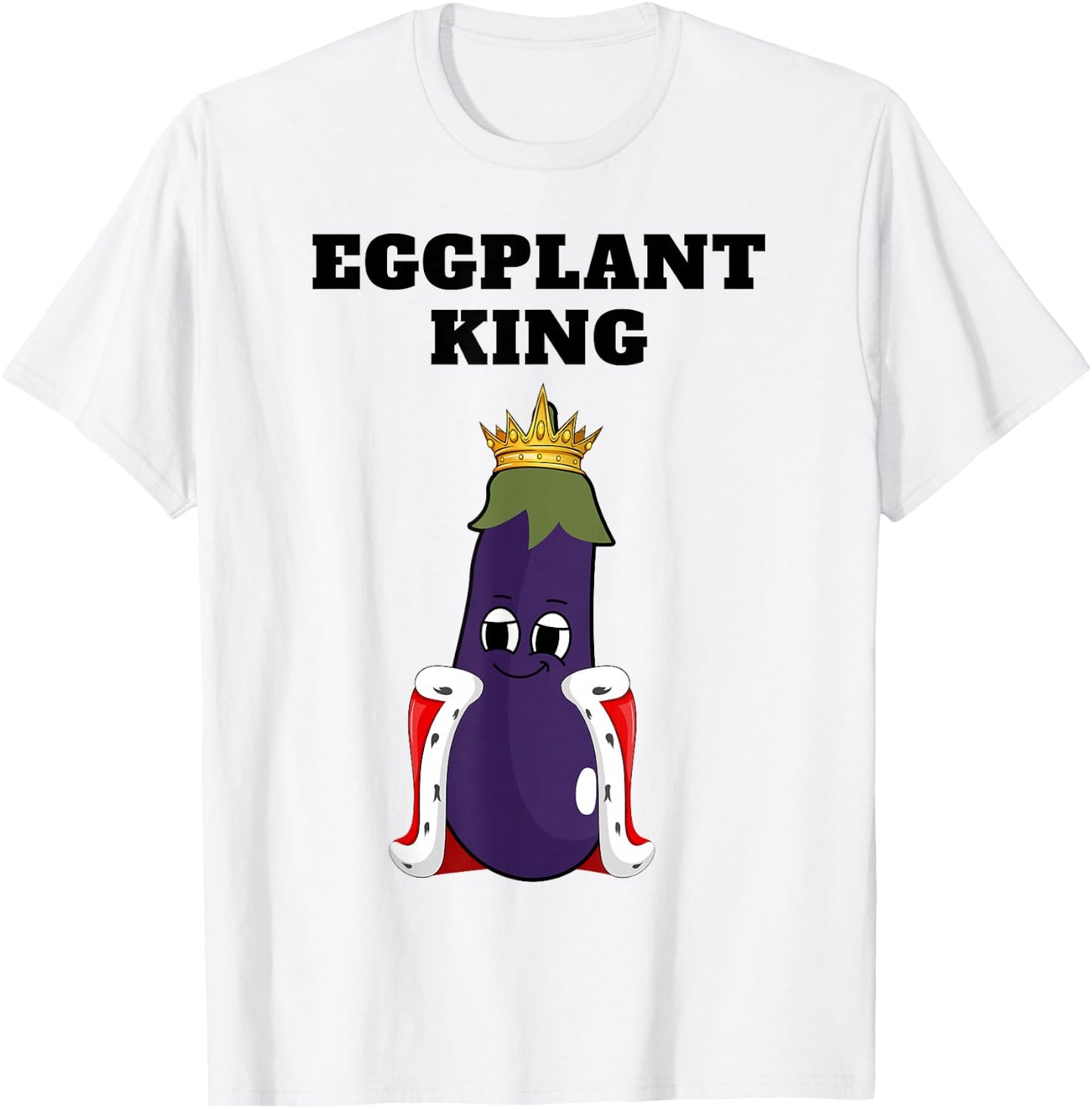 Eggplant King | Boys Eggplant Lover Design | Eggplant T-Shirt - T-Shirt | White