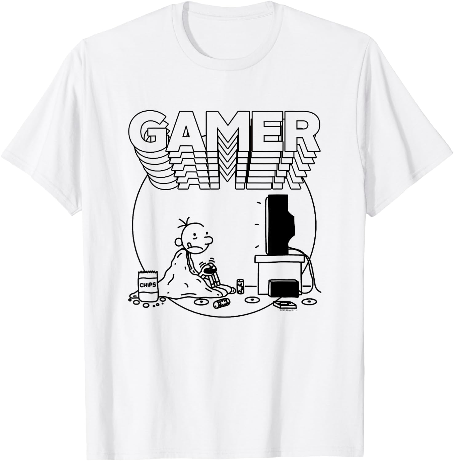 Diary of a Wimpy Kid Gamer Circle Frame T-Shirt - T-Shirt | White
