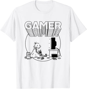 Diary of a Wimpy Kid Gamer Circle Frame T-Shirt - T-Shirt | White