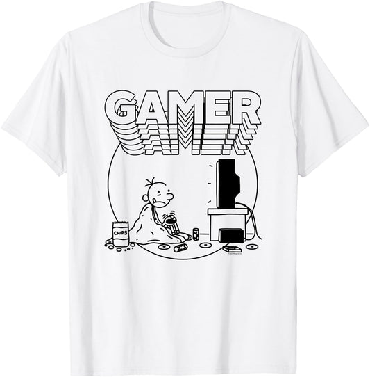 Diary of a Wimpy Kid Gamer Circle Frame T-Shirt - T-Shirt | White