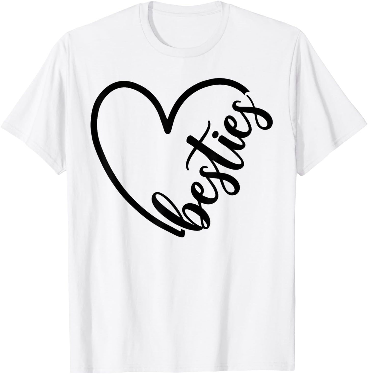 Besties Cute Matching Mother Daughter Best Friend T-Shirt - T-Shirt | White