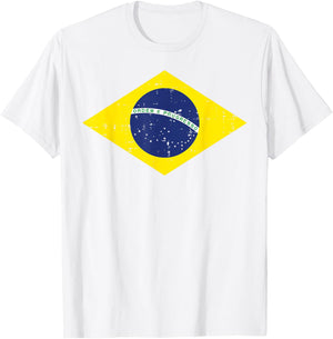 Green Brazil Flag Soccer Fan Men Women Boys Girls Kids T-Shirt - T-Shirt | White
