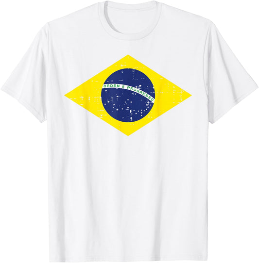 Green Brazil Flag Soccer Fan Men Women Boys Girls Kids T-Shirt - T-Shirt | White