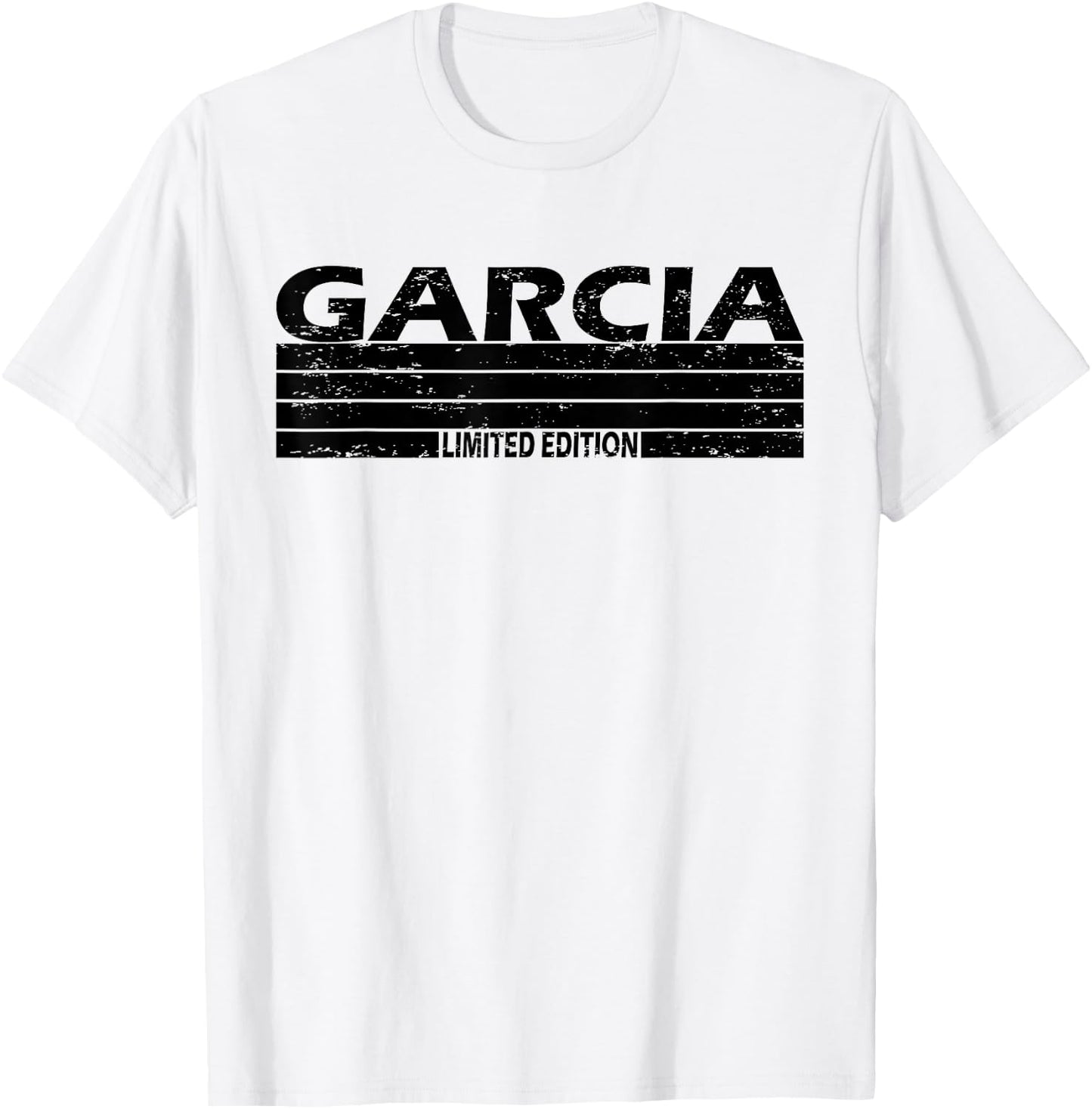 Garcia Surname Limited Edition Retro Vintage Style Sunset T-Shirt - T-Shirt | White