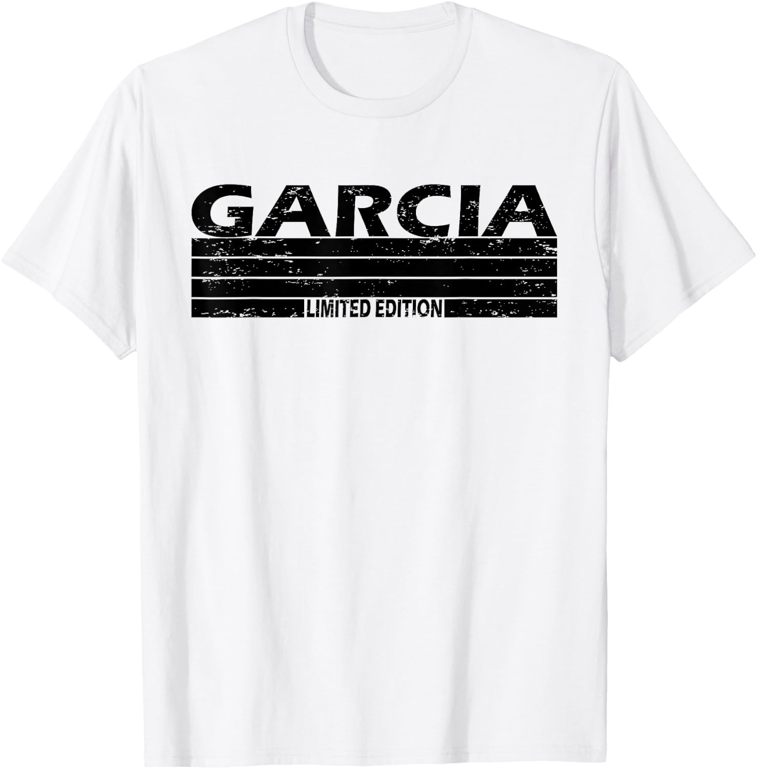 Garcia Surname Limited Edition Retro Vintage Style Sunset T-Shirt - T-Shirt | White