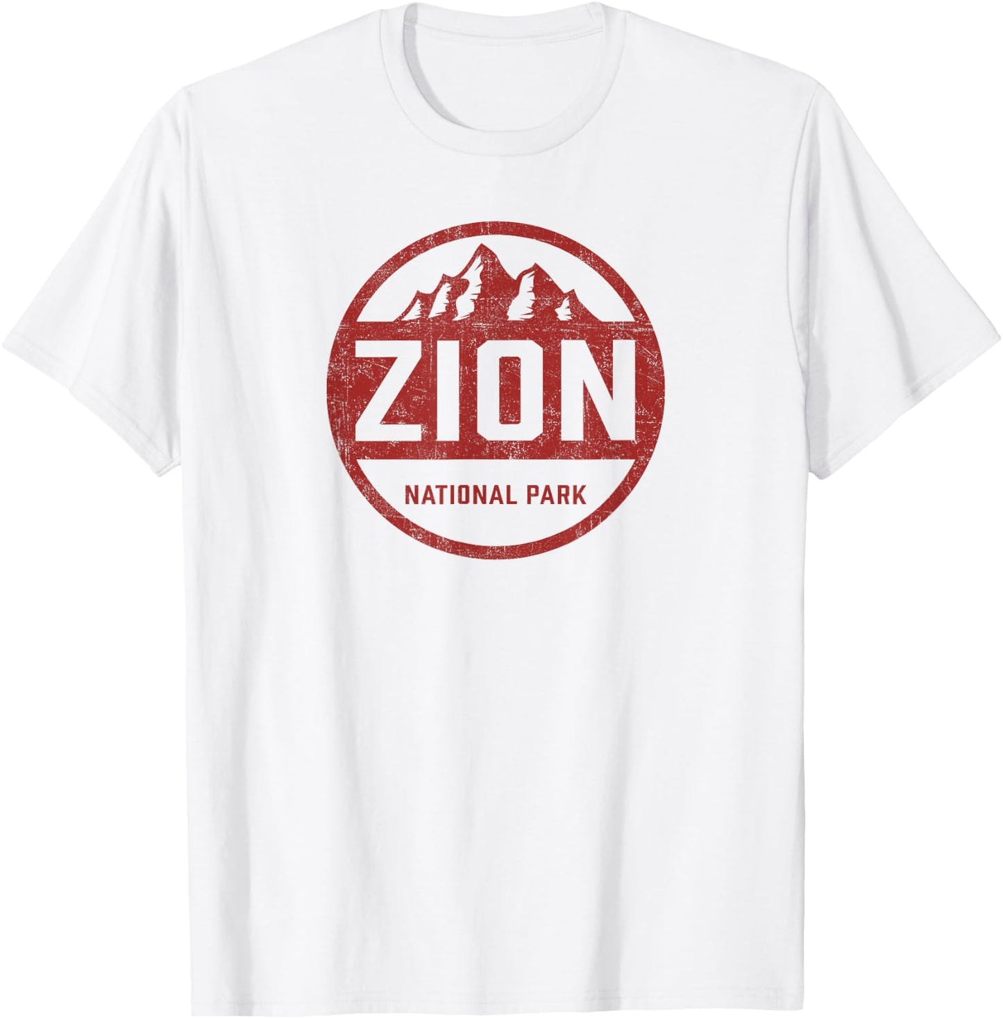 Retro Zion National Park Utah Mountain Women Men Kids Hiking T-Shirt - T-Shirt | White
