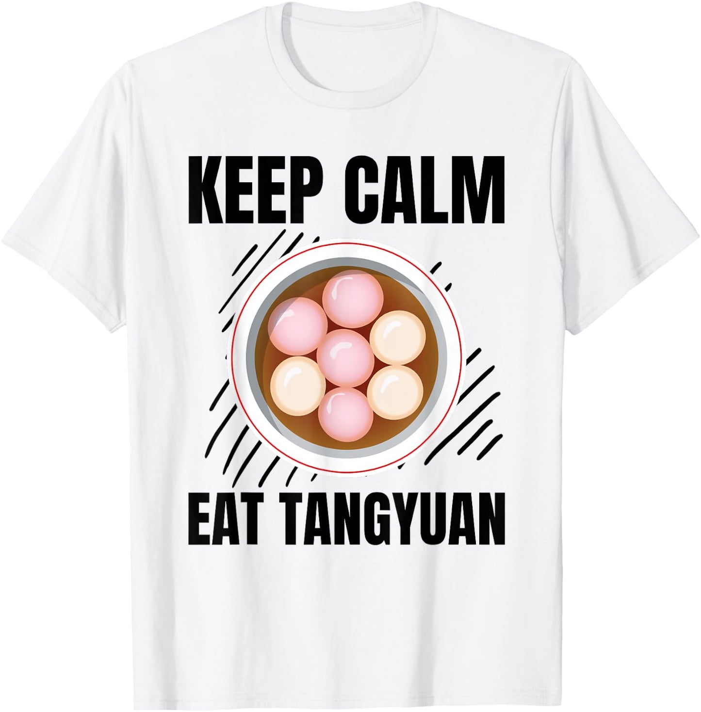 Keep Calm Eat Tangyuan Vintage Grunge Tangyuan Lover T-Shirt - T-Shirt | White