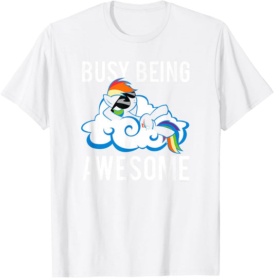 My Little Pony: Friendship is Magic Busy Being Awesome Sassy T-Shirt - T-Shirt | White