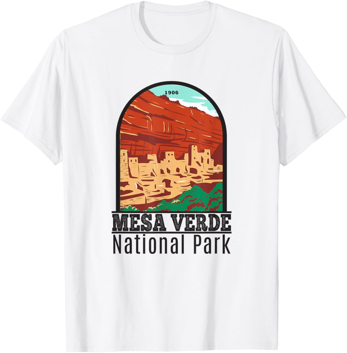 Mesa Verde National Park Colorado Cliff Palace Vintage T-Shirt - T-Shirt | White
