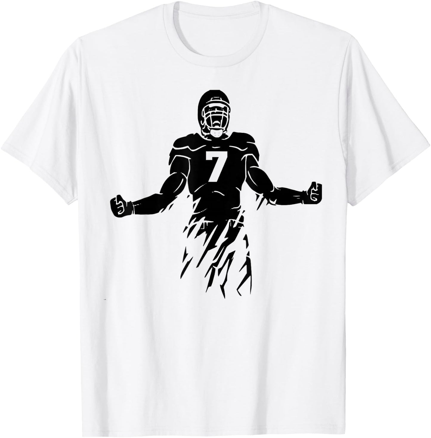 Football Number 7, My Favorite Football Players Number T-Shirt - T-Shirt | White