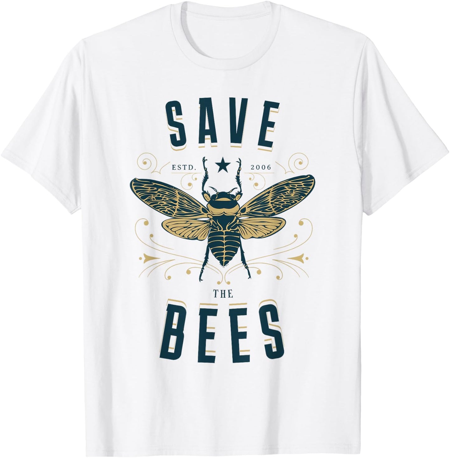 Retro Save the Bees Apiary Shirt Bee Beekeeper Earth Day T-Shirt - T-Shirt | White