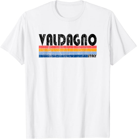 Valdagno, Italy Retro 70s 80s Style T-Shirt - T-Shirt | White