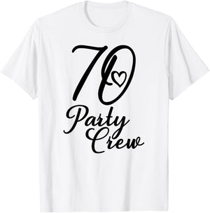 70 Party Crew, Matching Group, Women, 70th Birthday T-Shirt - T-Shirt | White