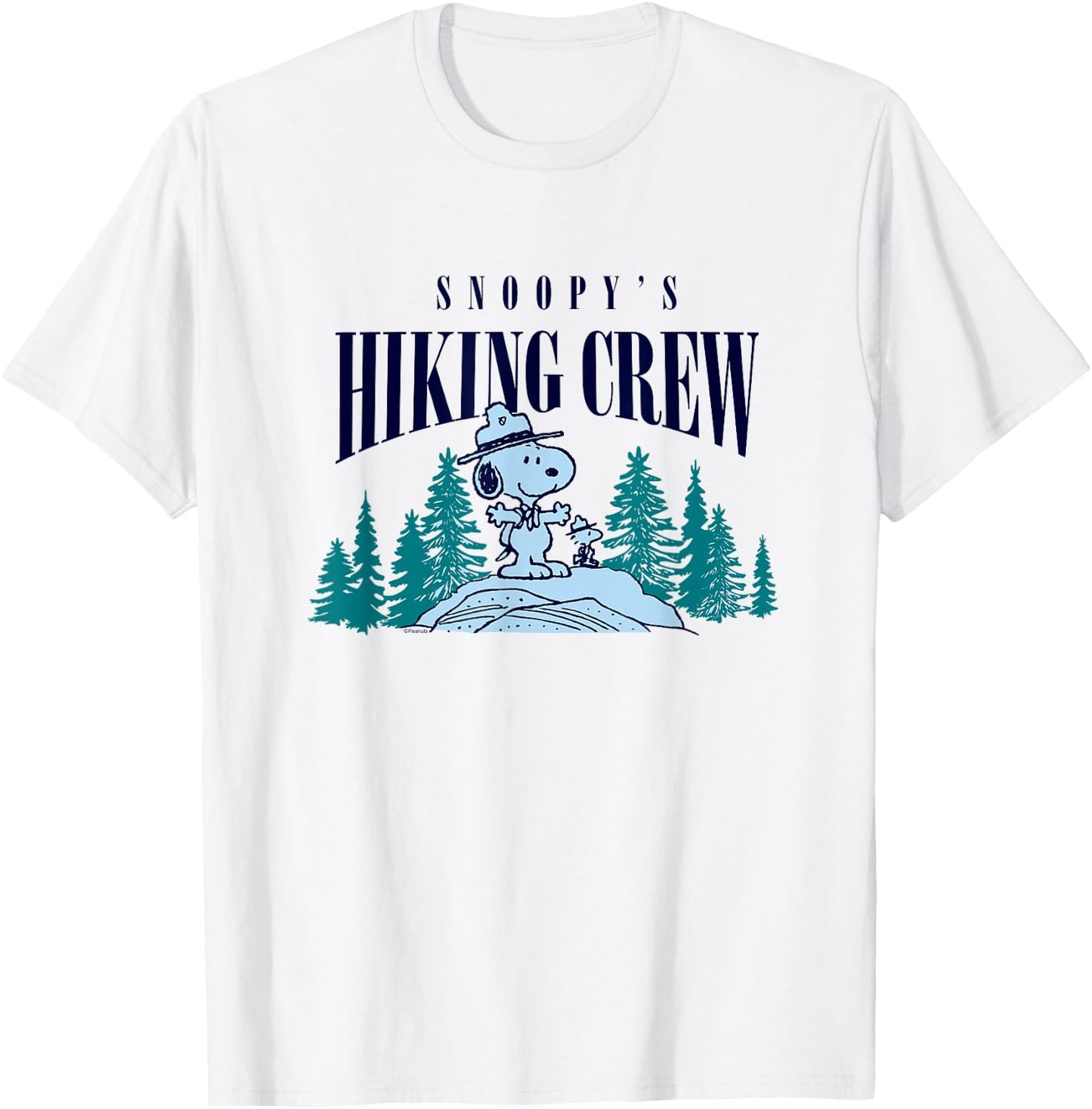 Peanuts - Snoopy Hiking Crew T-Shirt - T-Shirt | White