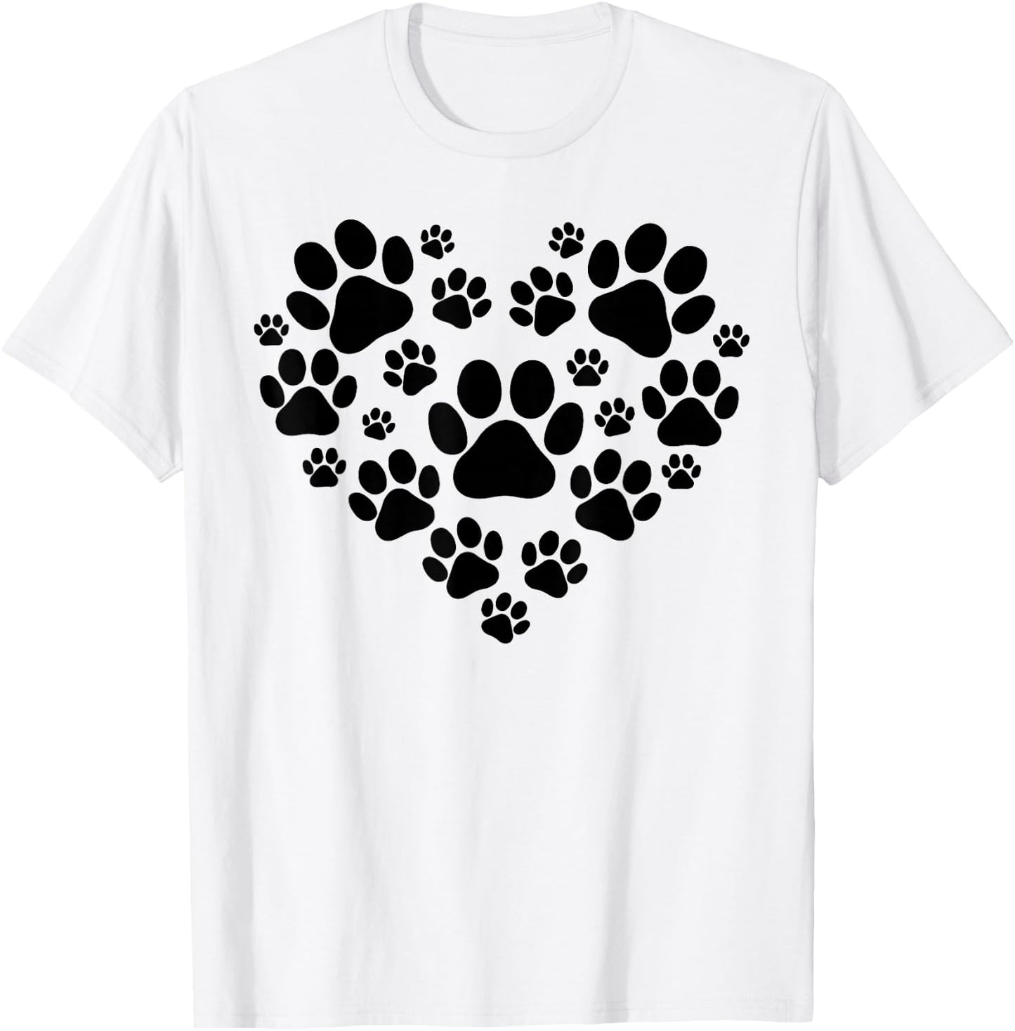 Love Dogs Cute Dog Foot Design T-Shirt - T-Shirt | White