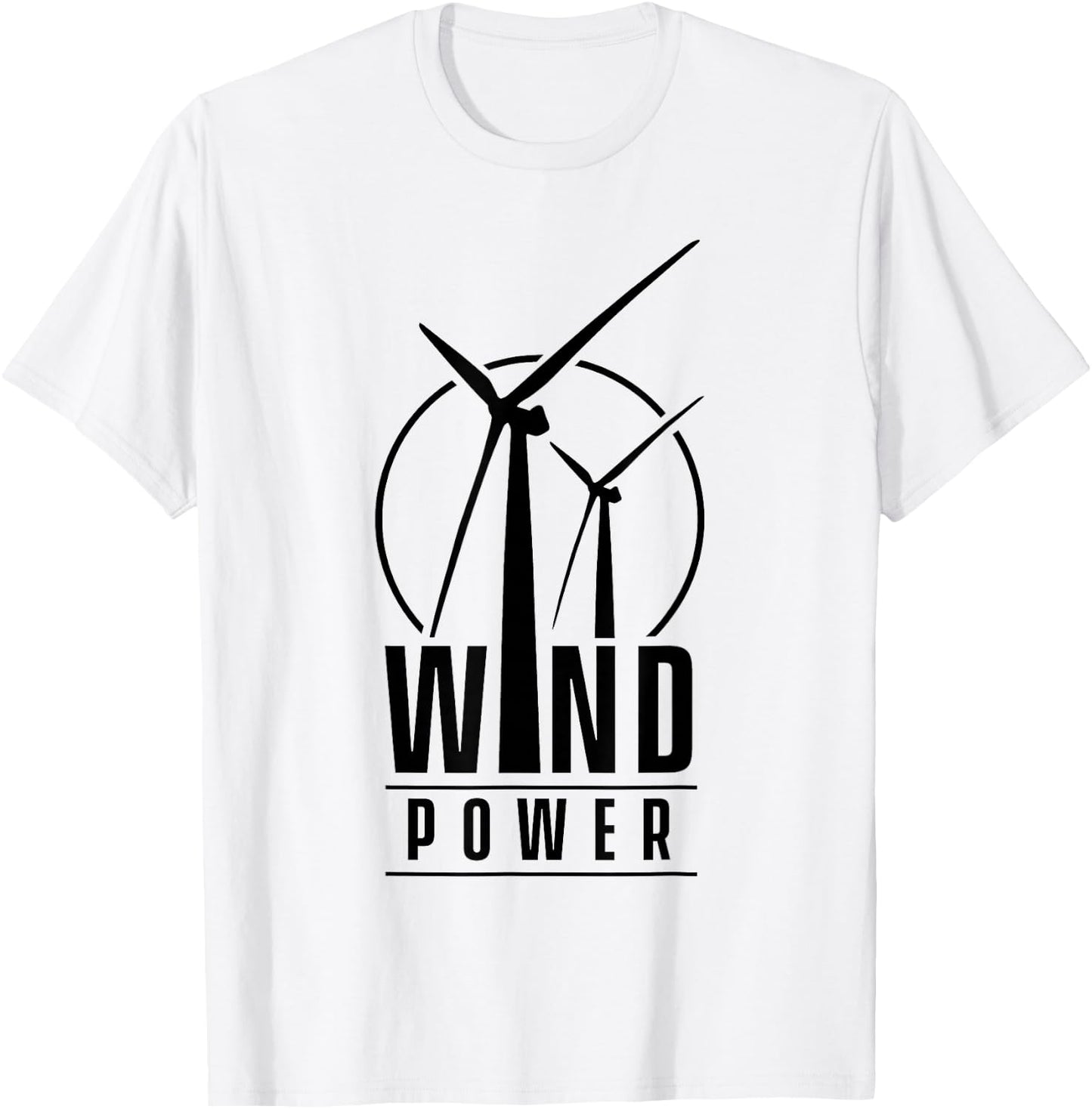 Wind power Wind Energy Green Renewable Turbine Windmill T-Shirt - T-Shirt | White