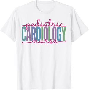 Pediatric Cardiology Nurse Practitioner Funny Cardiac Nurse T-Shirt - T-Shirt | White