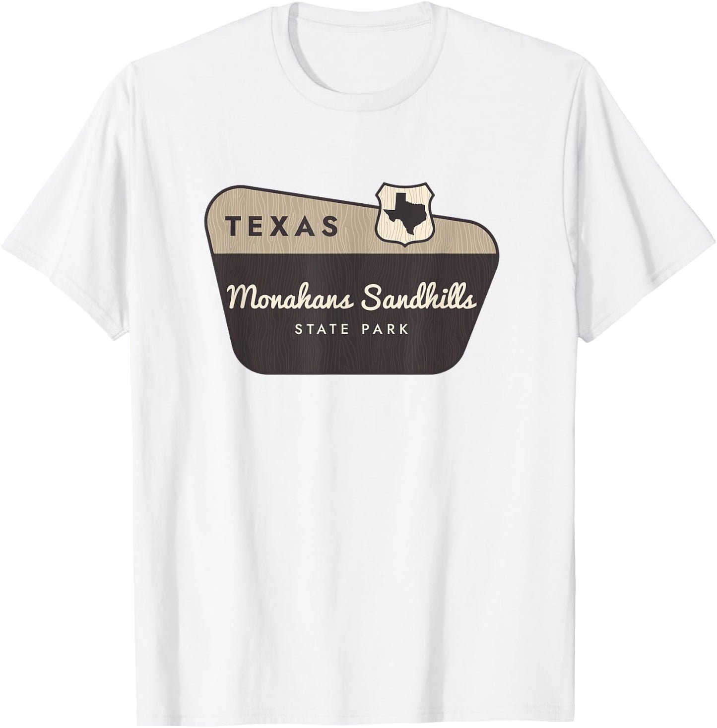 Monahans Sandhills State Park Texas TX Welcome Sign Vacation T-Shirt - T-Shirt | White