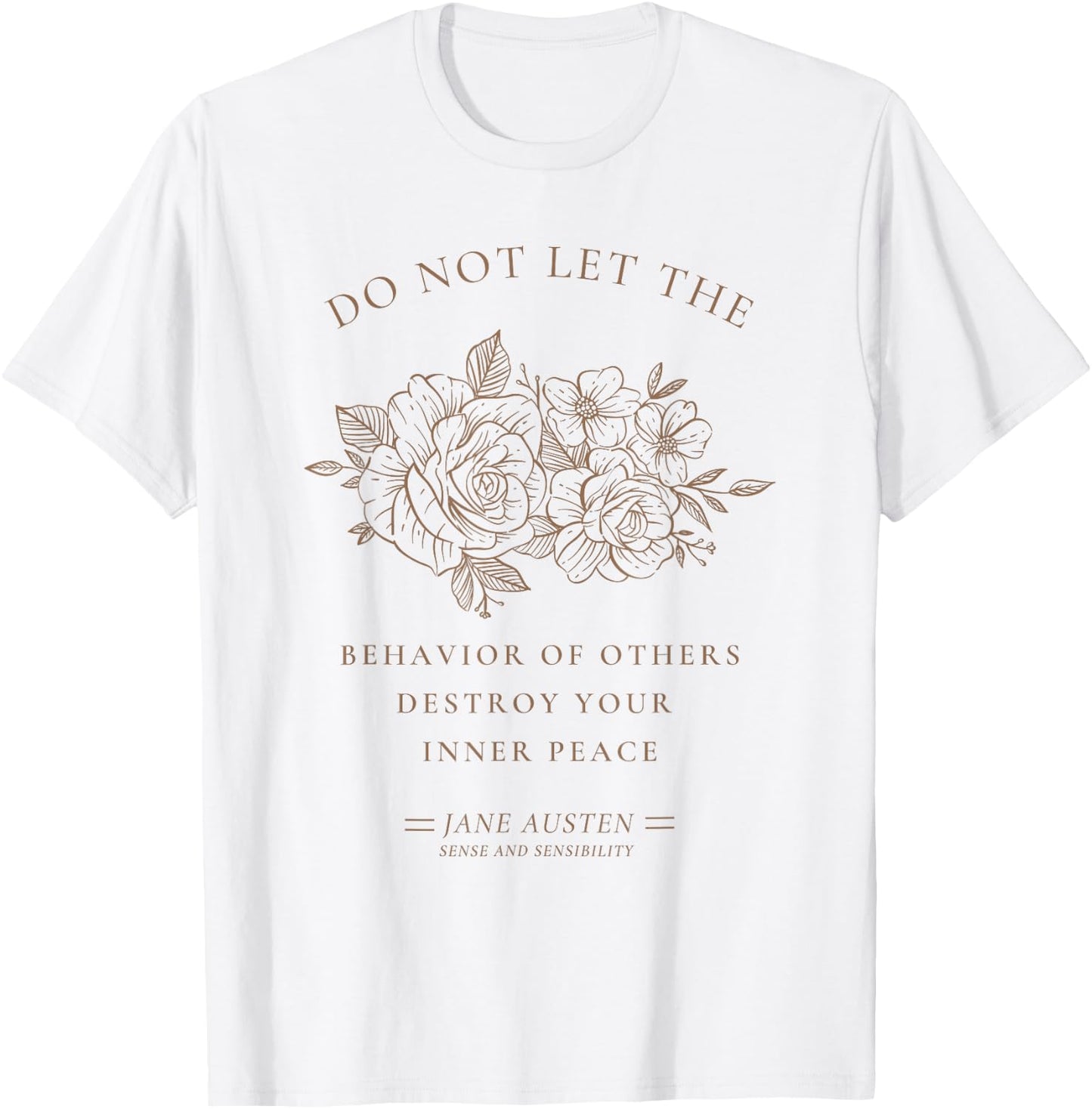 Jane Austen Sense and Sensibility Bookish Bookworm Novel T-Shirt - T-Shirt | White