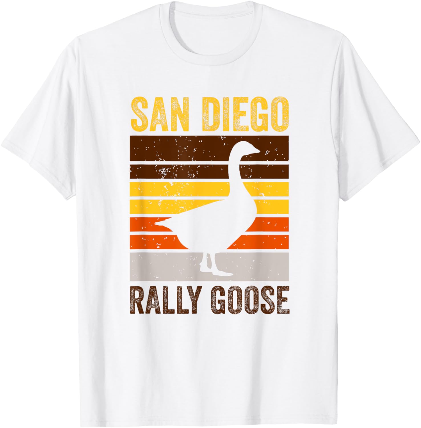 San Diego Rally Goose Funny Meme Bird Feathers Geese Fowl T-Shirt - T-Shirt | White