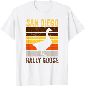 San Diego Rally Goose Funny Meme Bird Feathers Geese Fowl T-Shirt - T-Shirt | White