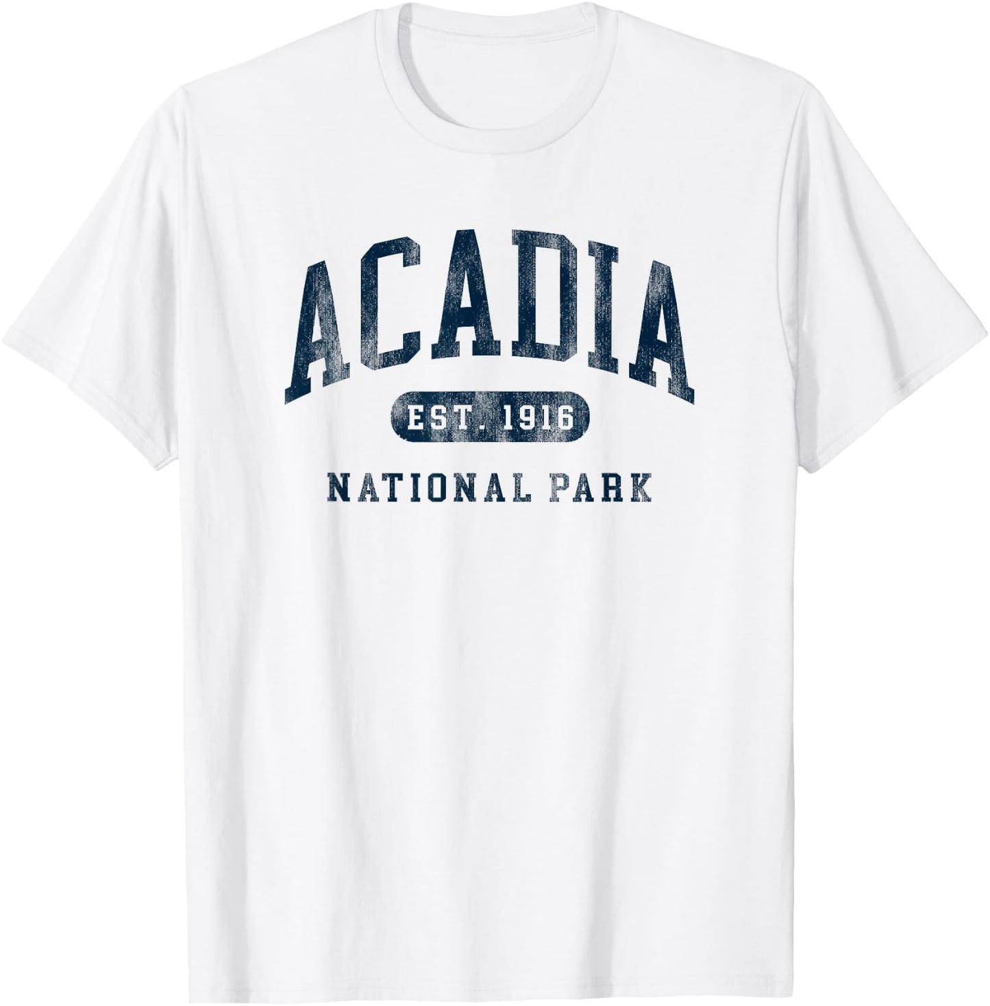 Retro Acadia National Park Maine Est 1916 Hiking T-Shirt - T-Shirt | White