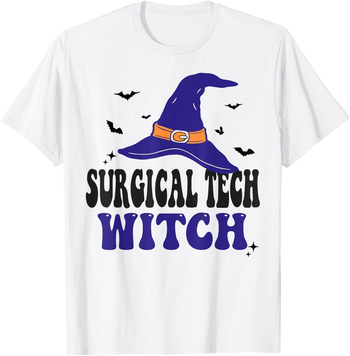 Surgical Tech Witch Halloween Funny Matching Group Costume T-Shirt - T-Shirt | White