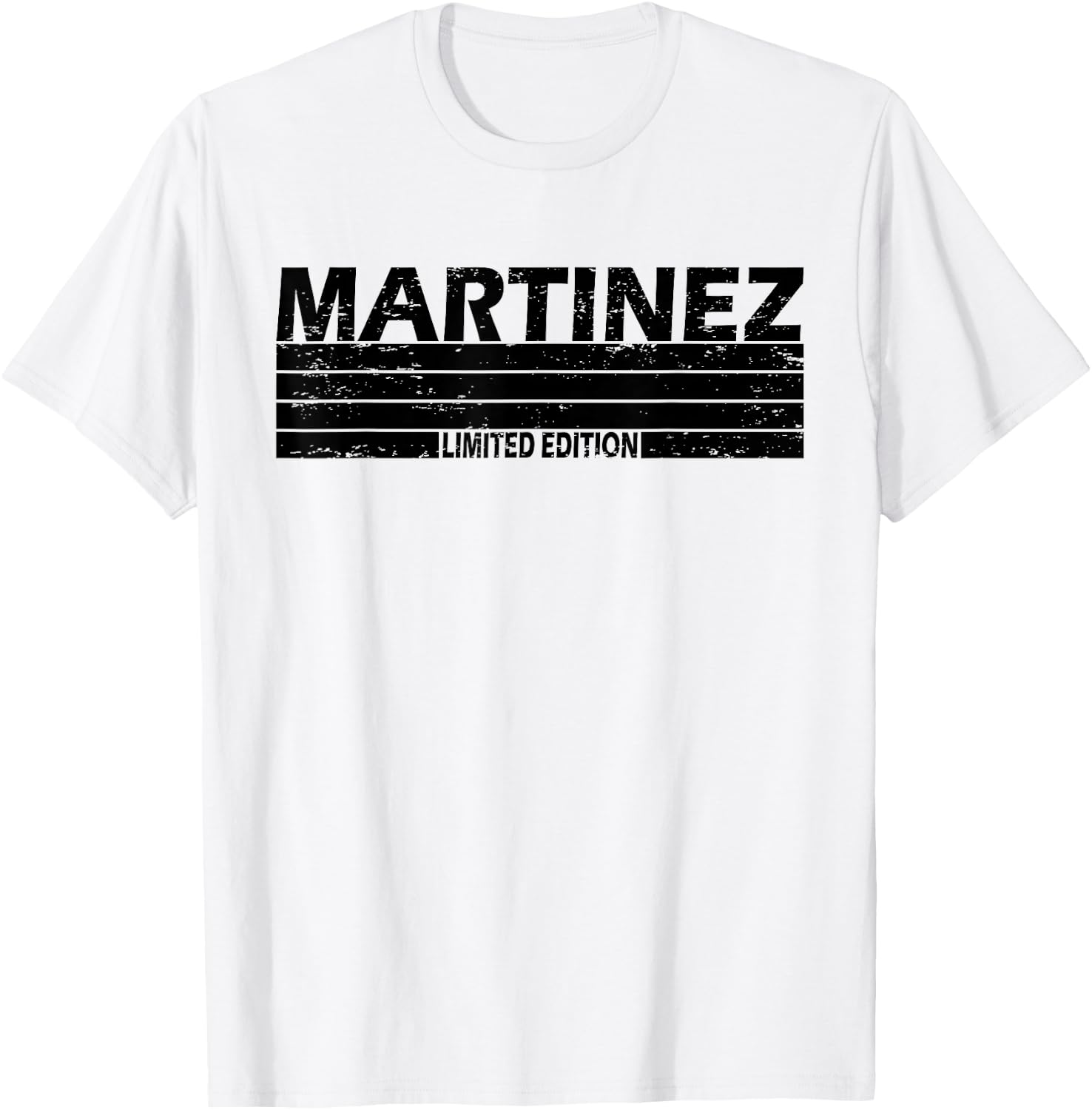 Martinez Surname Limited Edition Retro Vintage Style Sunset T-Shirt - T-Shirt | White