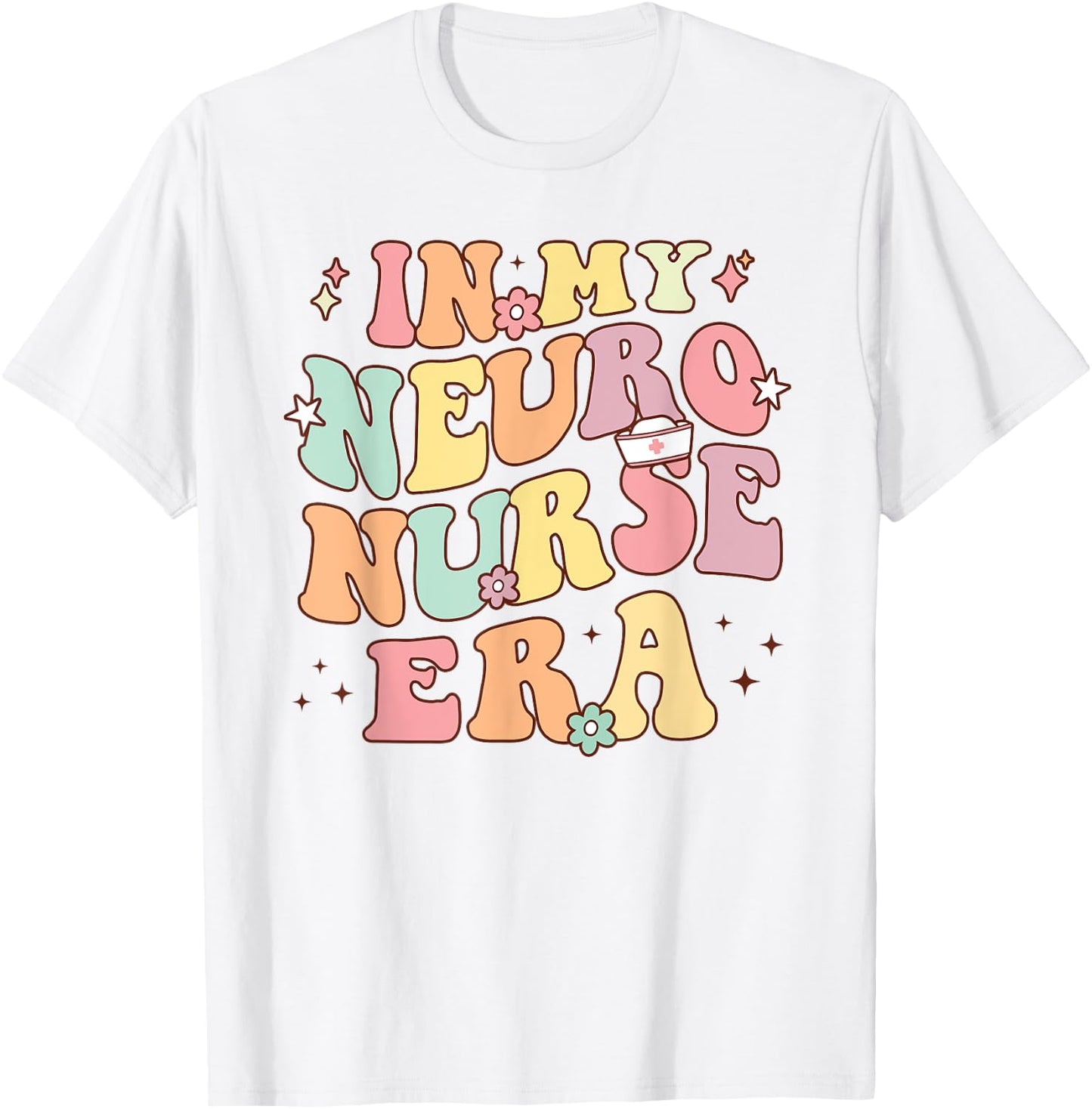 In My Neuro Nurse Era Retro Neuroscience Neurology Nursing T-Shirt - T-Shirt | White