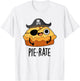 Pie-rate Funny Pie Pun T-Shirt - T-Shirt | White