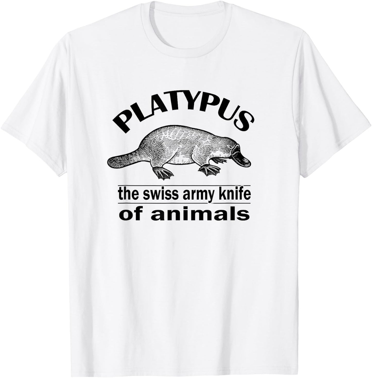Retro Vintage Swiss Army Knife Platypus Lover T-Shirt - T-Shirt | White