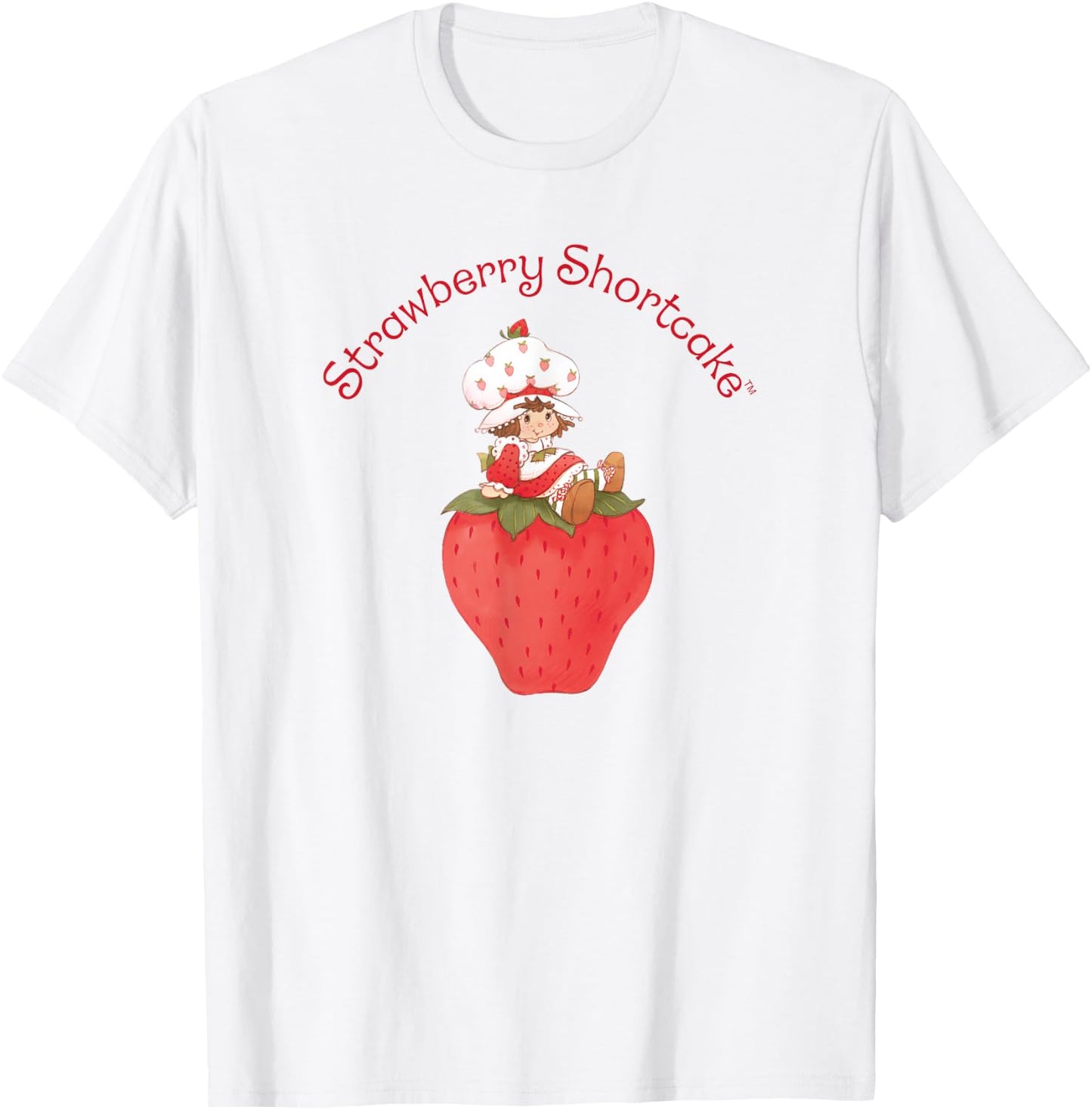 Strawberry Shortcake Berry Cute Vintage Strawberry Logo T-Shirt - T-Shirt | White