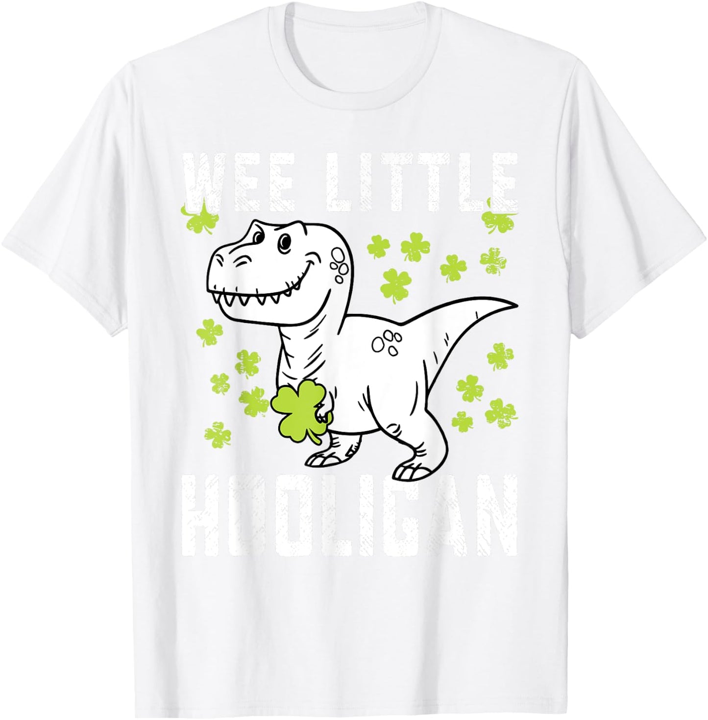 St Patricks Day Wee Little Hooligan Toddler Boy Kids Irish T-Shirt - T-Shirt | White