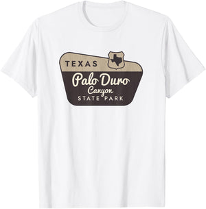 Palo Duro Canyon State Park Texas TX Welcome Sign Vacation T-Shirt - T-Shirt | White