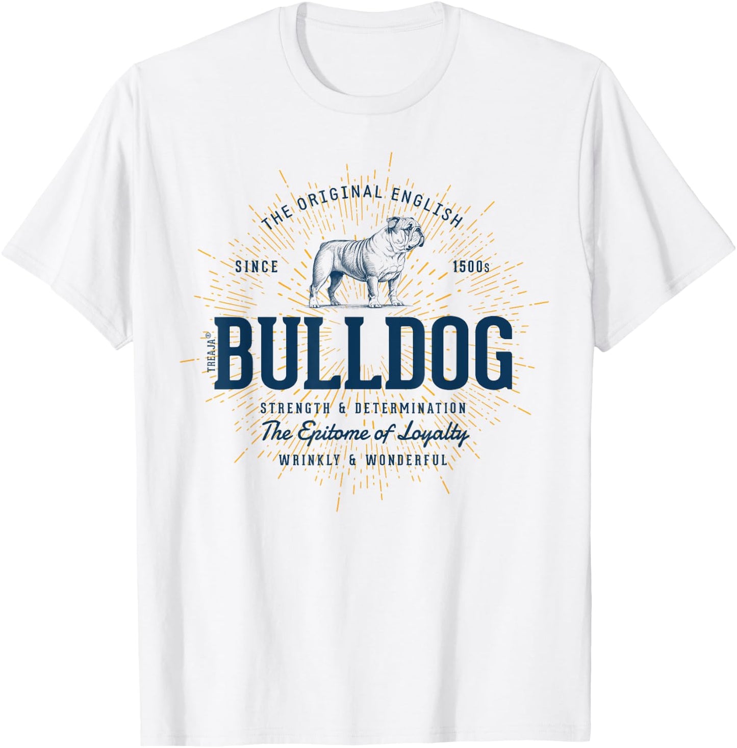 Retro English Bulldog Vintage Women Kids T-Shirt - T-Shirt | White