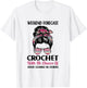 Weekend Forecast Crochet Funny Crocheting Colorful Yarn T-Shirt - T-Shirt | White