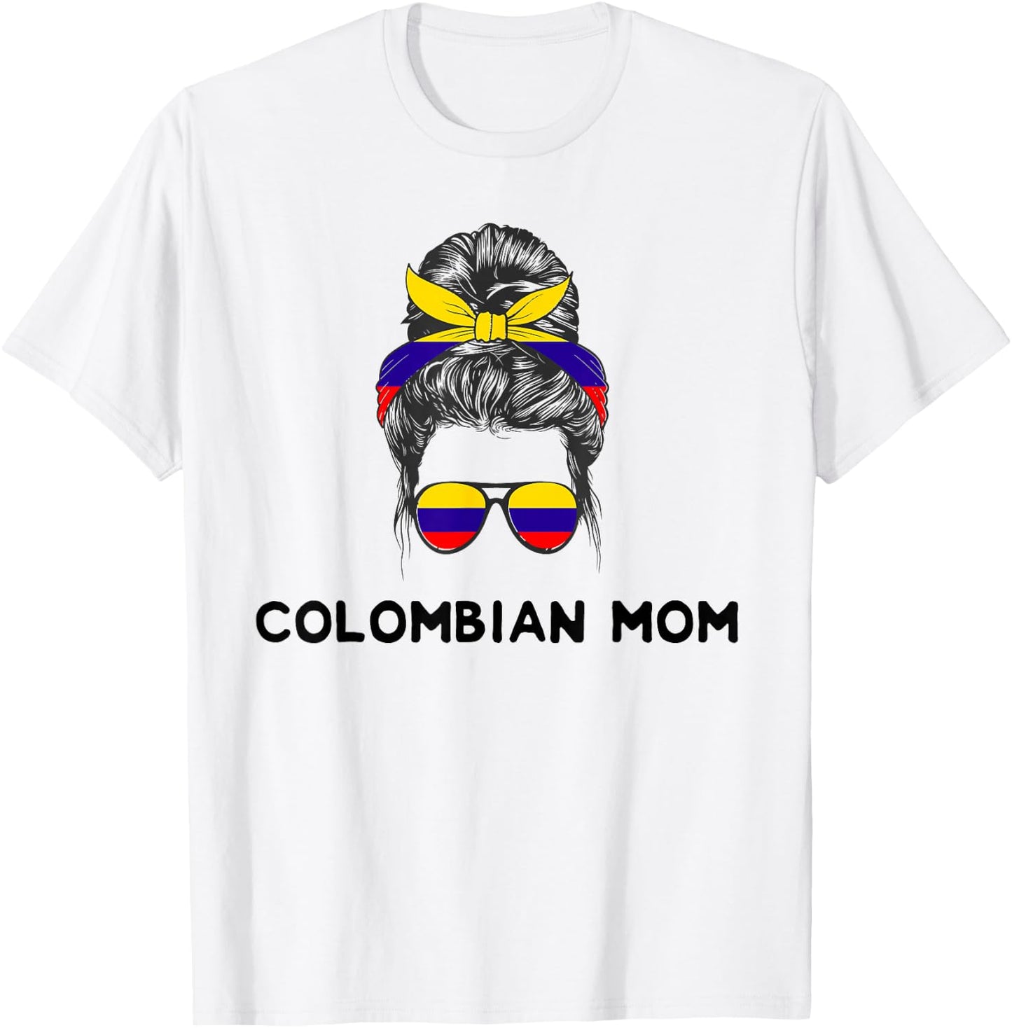 Proud Colombian Flag Camiseta DNA Colombiana Girl Women Mom T-Shirt - T-Shirt | White