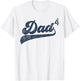 Dad4 Daddy Of 4 Kids Gifts Father Of Four Fourth Time Dad T-Shirt - T-Shirt | White