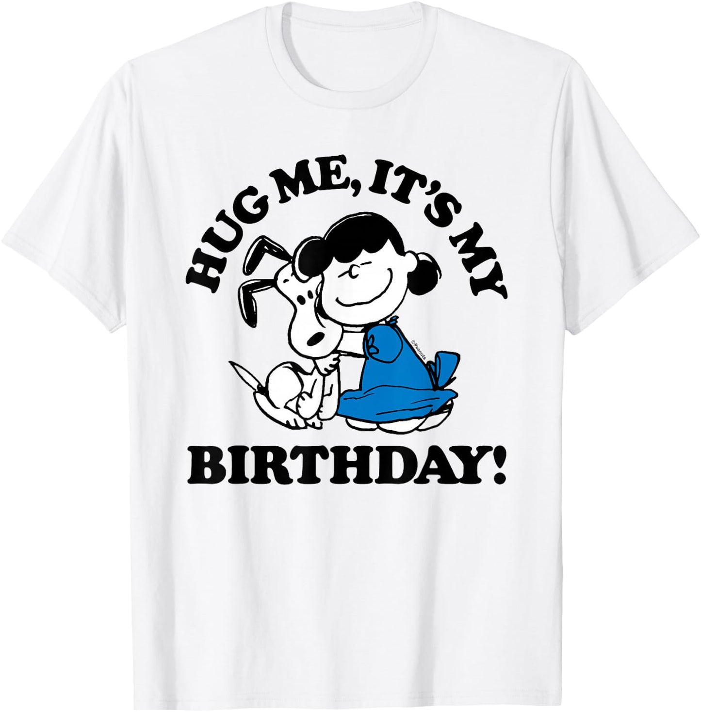 Peanuts Snoopy Lucy Birthday Hug T-Shirt - T-Shirt | White