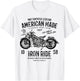 Retro American Vintage Style Motorcycle Distressed Design T-Shirt - T-Shirt | White