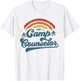 Summer Camp Counselor Staff Groovy Rainbow Camp Counselor T-Shirt - T-Shirt | White