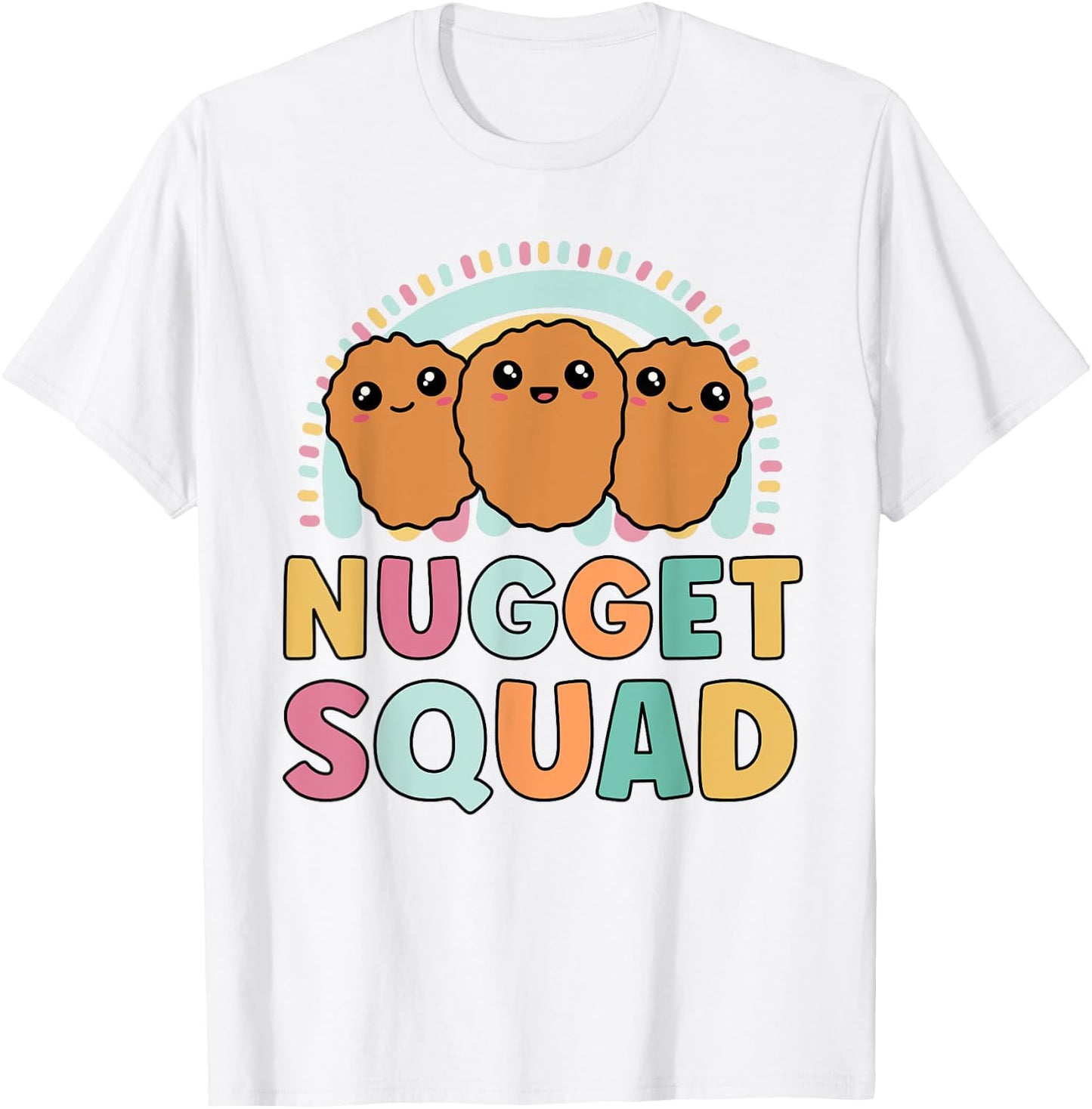 Nuggets Squad Funny Matching for Girls Chicken Nuggets T-Shirt - T-Shirt | White