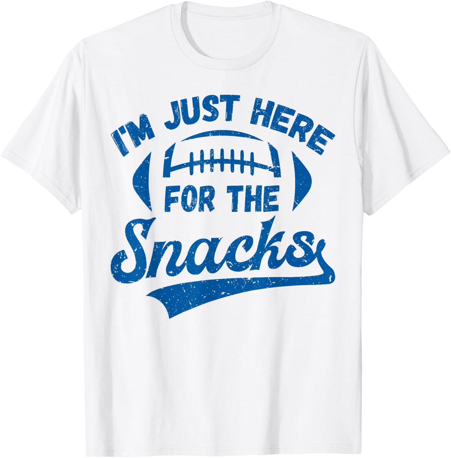 I'm Just Here For The Snacks Funny Fantasy Football League T-Shirt - T-Shirt | White