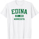 Edina Minnesota Classic Varsity Style Block Letter T-Shirt - T-Shirt | White