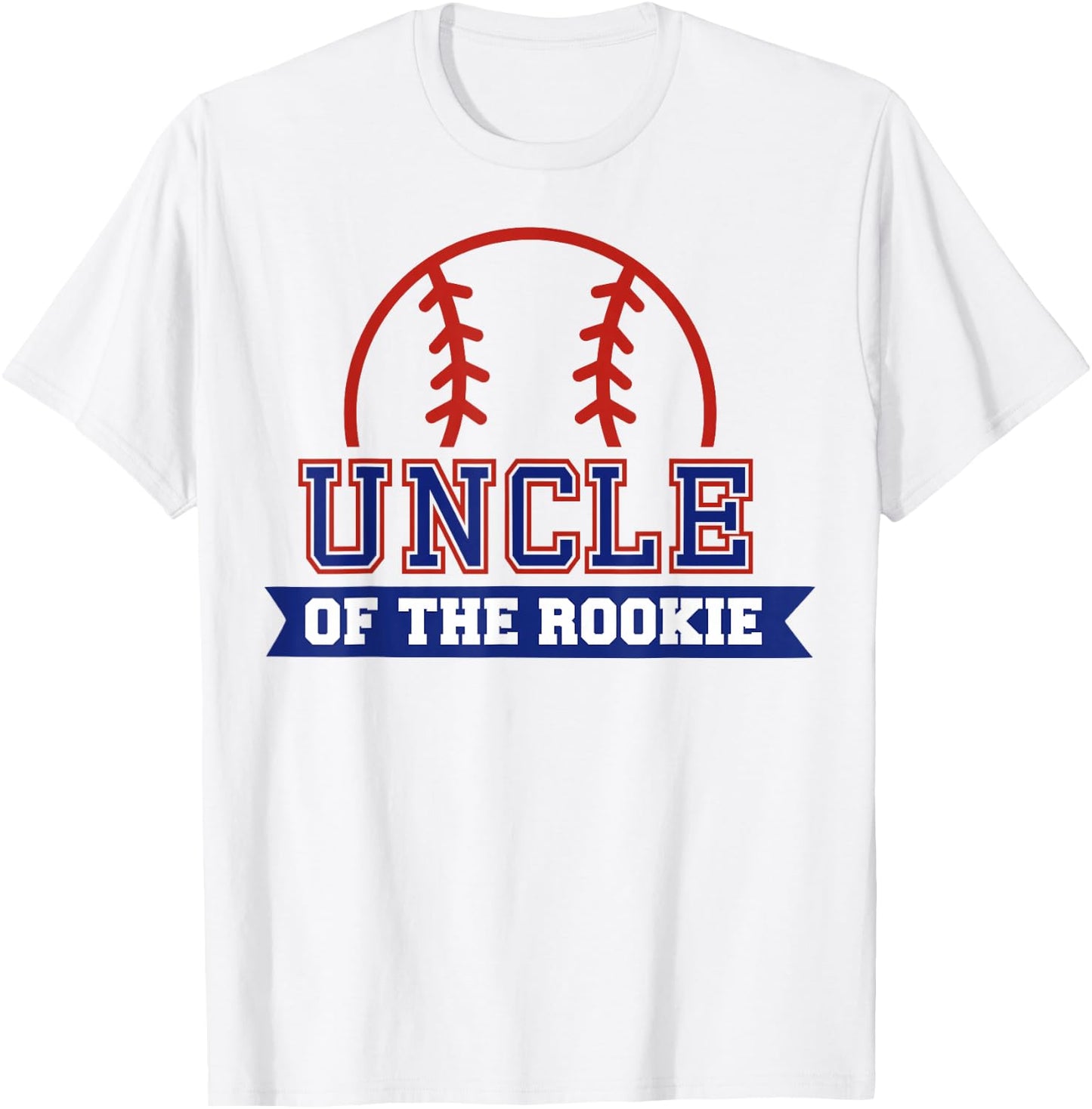Uncle of Rookie 1st Birthday Baseball Theme Matching Party T-Shirt - T-Shirt | White