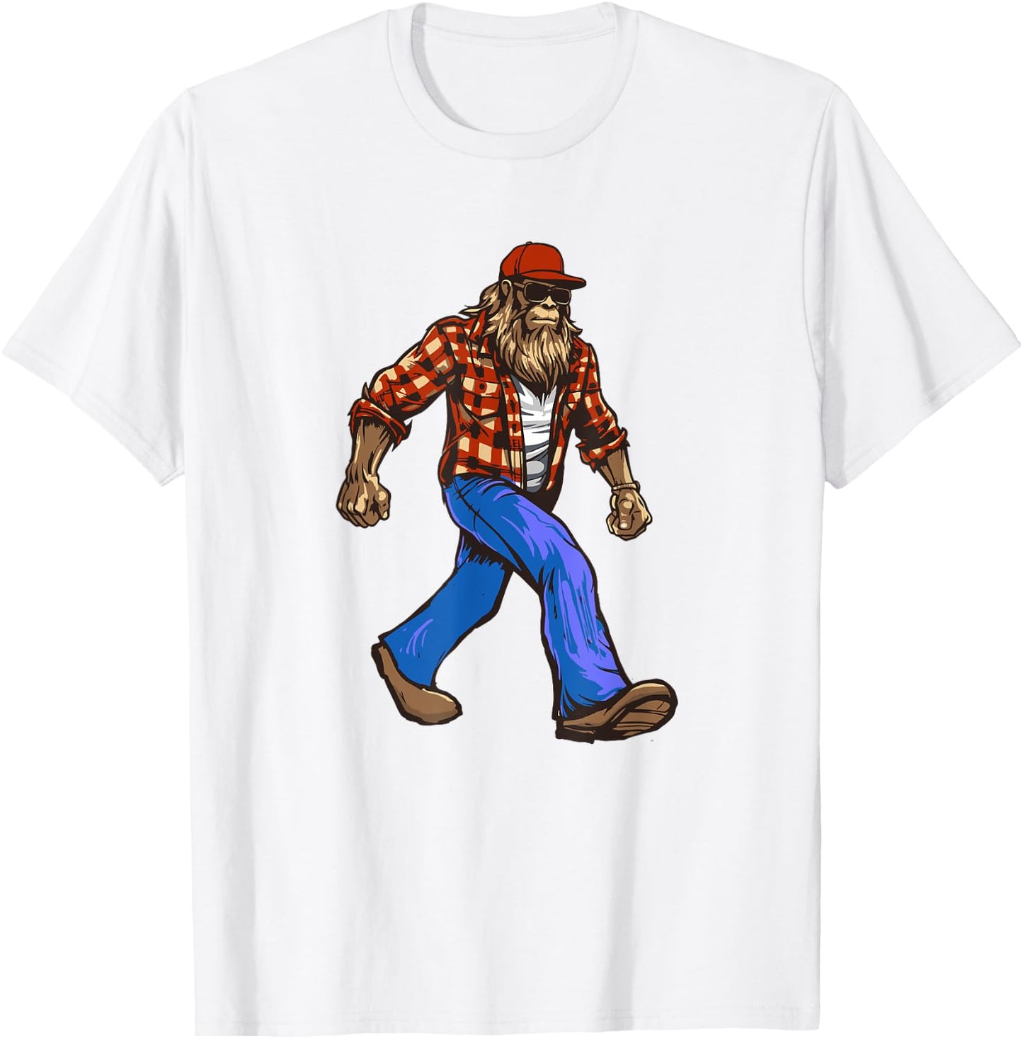 Country Redneck Sasquatch Bigfoot Dude Southern Pride T-Shirt - T-Shirt | White