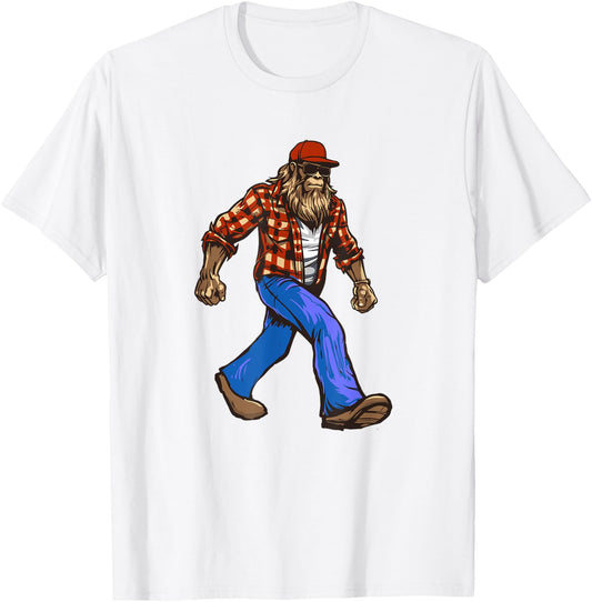 Country Redneck Sasquatch Bigfoot Dude Southern Pride T-Shirt - T-Shirt | White