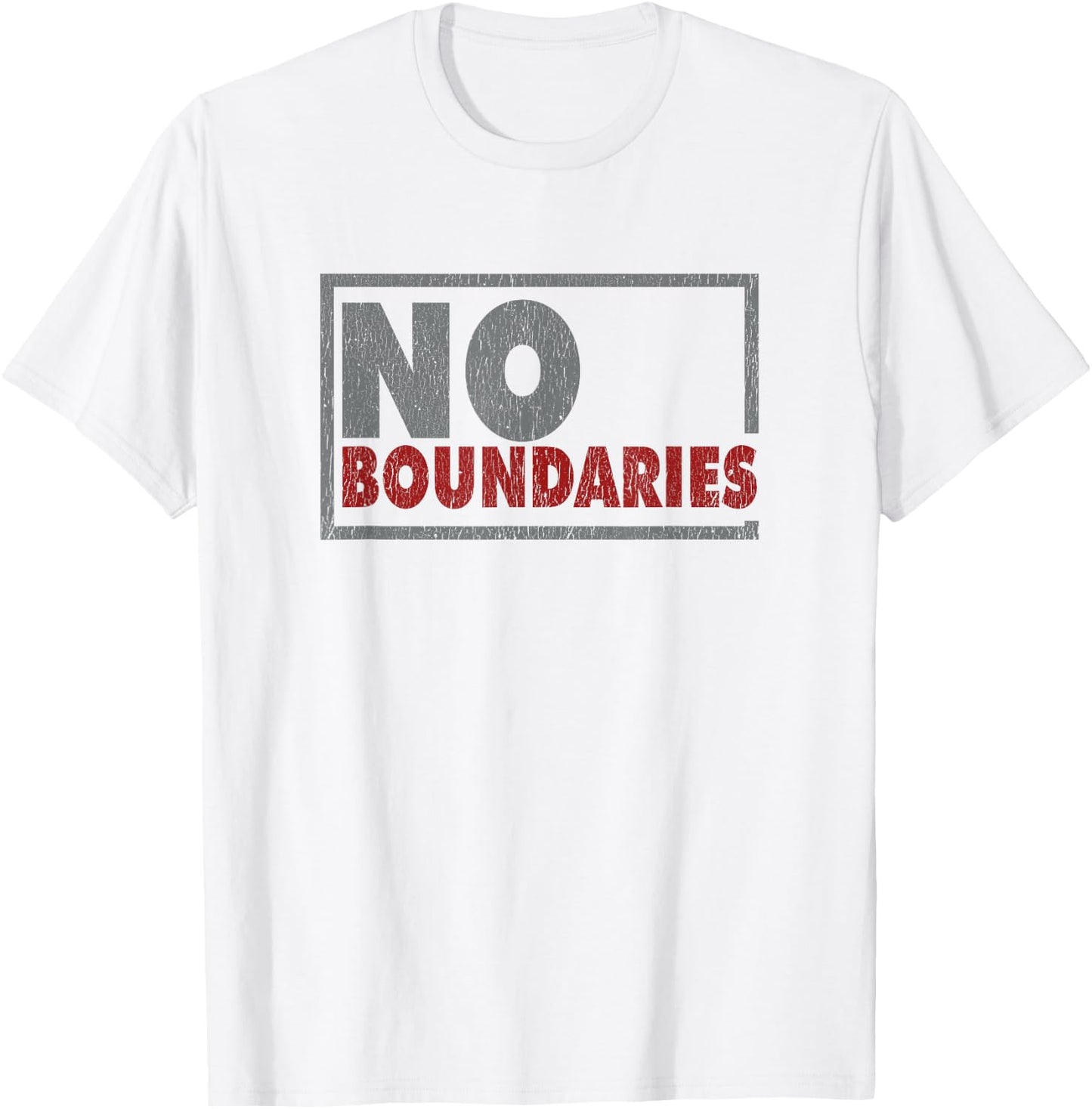 No Boundaries - Motivational Messages T-Shirt - T-Shirt | White